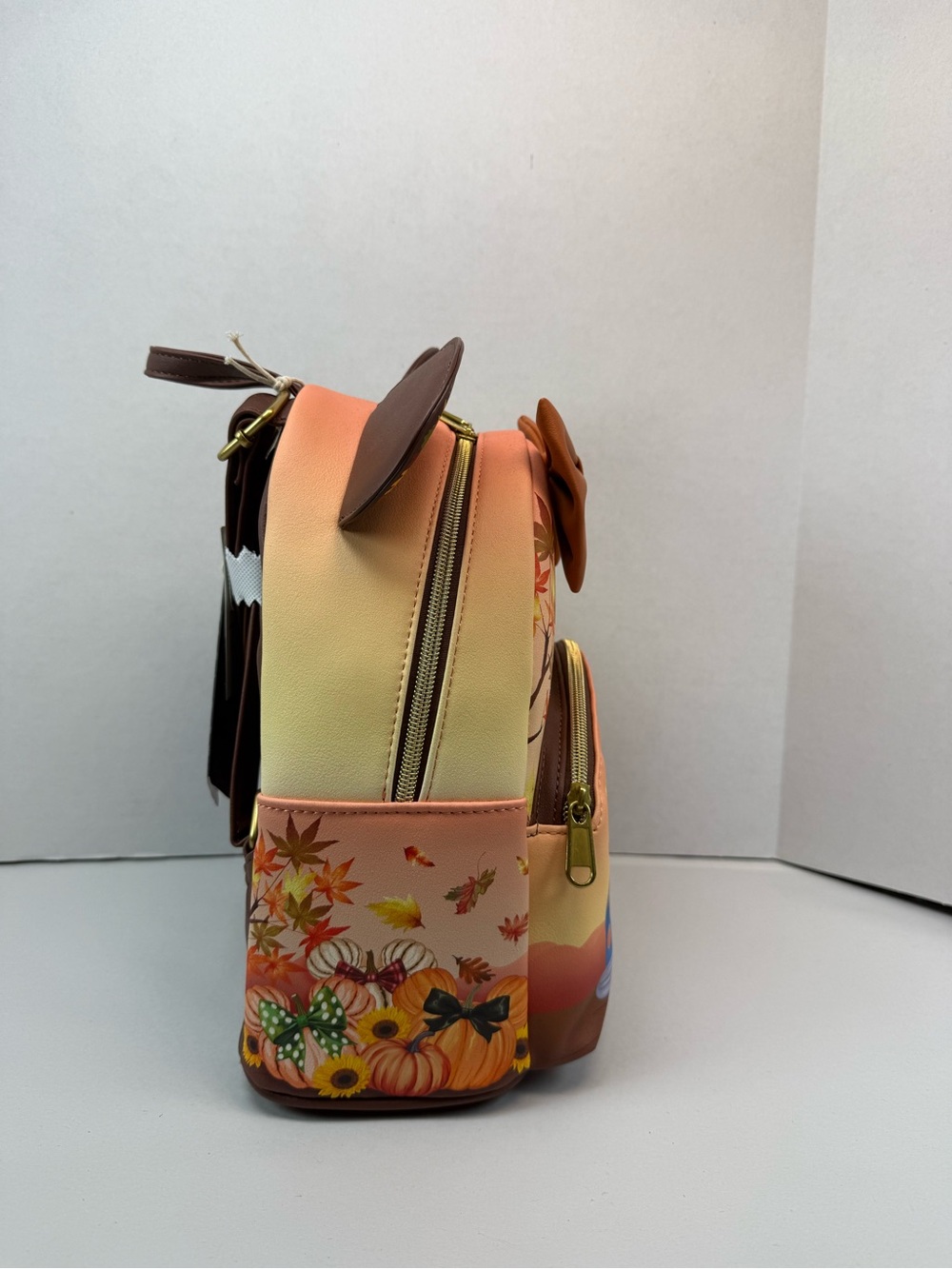 Loungefly Disney Minnie Mouse Fall Harvest Mini Backpack - Picture 8 of 9